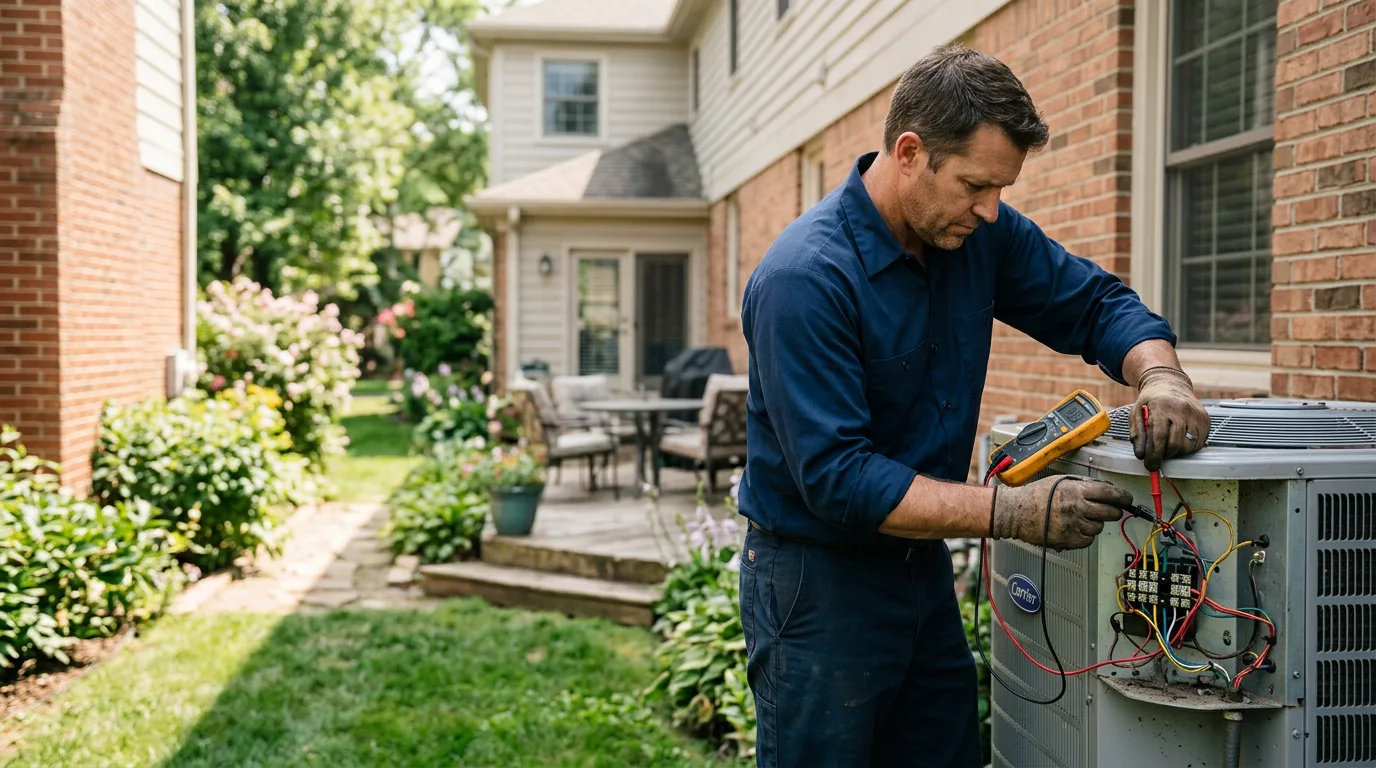 HVAC technician working near Chapin, IA